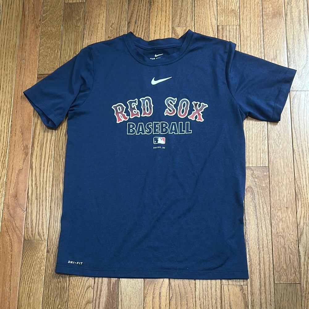Boy’s Red Sox Baseball Nike Dri-FIT Navy Tee Size Large 14–16